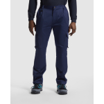 Pantaloni da lavoro in poliestere e cotone 245 g/m2 Roly Protect color blu mare prima vista d'uso