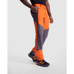 Pantaloni unisex da trekking con passanti 130g/m2 Roly Direct Bonati color arancione terza vista d'uso