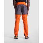Pantaloni unisex da trekking con passanti 130g/m2 Roly Direct Bonati color arancione quarta vista d'uso