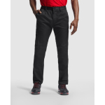 Pantalone lungo multitasche in tessuto resistente 210 g/m2 Roly Daily Next color nero prima vista d'uso