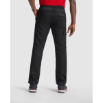 Pantalone lungo multitasche in tessuto resistente 210 g/m2 Roly Daily Next color nero quarta vista d'uso