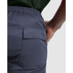 Pantalone lungo multitasche in tessuto resistente 210 g/m2 Roly Daily Next color nero vista dettaglio 2