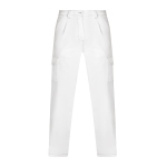 Pantaloni da lavoro lunghi con elastan 250g/m2 Roly Daily Stretch color bianco seconda vista