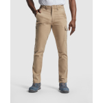 Pantaloni da lavoro lunghi uomo in cotone ed elastan 300g/m2 Roly Fonta 36 color camel prima vista d'uso