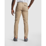 Pantaloni da lavoro lunghi uomo in cotone ed elastan 300g/m2 Roly Fonta 36 color camel quarta vista d'uso