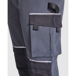 Pantaloni da lavoro multitasche con elastan 260 g/m2 Roly Wall color nero vista dettaglio 2