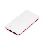 Powerbank con indicatore luminoso di carica 10.000 mAh color rosso prima vista d'uso