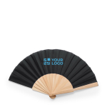 Ventaglio con tessuto in poliestere e stecche in legno vista principale