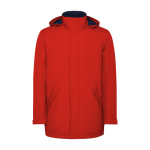 Parka impermeabile in poliestere riciclato 400g/m2 Roly Direct America color rosso seconda vista