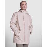 Parka impermeabile in poliestere riciclato 400g/m2 Roly Direct America color sabbia prima vista d'uso