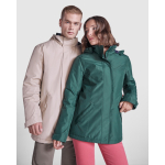 Parka impermeabile in poliestere riciclato 400g/m2 Roly Direct America color sabbia quinta vista d'uso