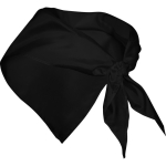 Bandana triangolare personalizzata in morbido poliestere 170T color nero seconda vista