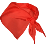 Bandana triangolare personalizzata in morbido poliestere 170T color rosso seconda vista