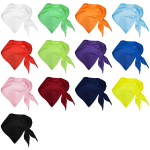 Bandana triangolare personalizzata in morbido poliestere 170T color bianco vista dettaglio 2