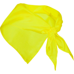 Bandana triangolare personalizzata in morbido poliestere 170T color giallo seconda vista