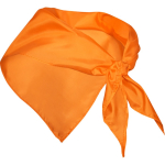 Bandana triangolare personalizzata in morbido poliestere 170T color arancione seconda vista