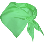 Bandana triangolare personalizzata in morbido poliestere 170T color verde mela seconda vista