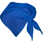 Bandana triangolare personalizzata in morbido poliestere 170T color blu reale seconda vista