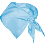 Bandana triangolare personalizzata in morbido poliestere 170T color azzurro seconda vista