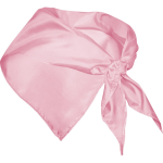 Bandana triangolare personalizzata in morbido poliestere 170T color rosa chiaro seconda vista