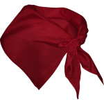 Bandana triangolare personalizzata in morbido poliestere 170T color granata seconda vista