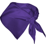 Bandana triangolare personalizzata in morbido poliestere 170T color viola seconda vista