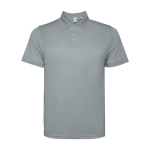 Polo tecnica corta in poliestere riciclato 125g/m2 Roly Direct Tormo color grigio seconda vista