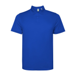 Polo tecnica corta in poliestere riciclato 125g/m2 Roly Direct Tormo color blu reale seconda vista