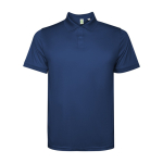 Polo tecnica corta in poliestere riciclato 125g/m2 Roly Direct Tormo color blu mare seconda vista