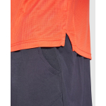 Polo tecnica corta in poliestere riciclato 125g/m2 Roly Direct Tormo color arancione scuro vista dettaglio 3