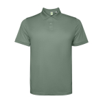 Polo tecnica corta in poliestere riciclato 125g/m2 Roly Direct Tormo color verde oliva seconda vista