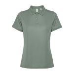 Polo tecnica donna in poliestere riciclato 125g/m2 Roly Direct Tormo color verde oliva seconda vista