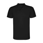 Polo tecnica corta in poliestere piqué 150 g/m2 Roly Direct Monzha color nero seconda vista