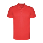 Polo tecnica corta in poliestere piqué 150 g/m2 Roly Direct Monzha color rosso seconda vista