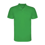 Polo tecnica corta in poliestere piqué 150 g/m2 Roly Direct Monzha color verde seconda vista