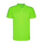 Polo tecnica corta in poliestere piqué 150 g/m2 Roly Direct Monzha color lime seconda vista