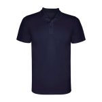 Polo tecnica corta in poliestere piqué 150 g/m2 Roly Direct Monzha color blu mare seconda vista