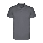 Polo tecnica corta in poliestere piqué 150 g/m2 Roly Direct Monzha color grigio topo seconda vista