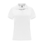 Polo tecnica da donna in poliestere piqué 150g/m2 Roly Direct Monzha color bianco seconda vista
