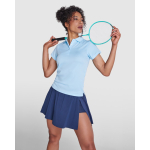 Polo tecnica da donna in poliestere piqué 150g/m2 Roly Direct Monzha color bianco quarta vista d'uso