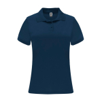 Polo tecnica da donna in poliestere piqué 150g/m2 Roly Direct Monzha color blu mare seconda vista