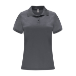 Polo tecnica da donna in poliestere piqué 150g/m2 Roly Direct Monzha color grigio topo seconda vista