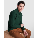 Polo a manica lunga in poliestere e cotone 220g/m2 Roly Direct Carpe L color blu mare sesta vista d'uso
