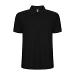 Polo corta in maglia piqué 220 g/m2 Roly Direct Pegaso Premium color nero seconda vista