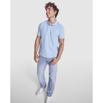Polo corta in maglia piqué 220 g/m2 Roly Direct Pegaso Premium color bianco prima vista d'uso