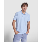 Polo corta in maglia piqué 220 g/m2 Roly Direct Pegaso Premium color bianco quarta vista d'uso