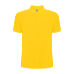 Polo corta in maglia piqué 220 g/m2 Roly Direct Pegaso Premium color giallo seconda vista