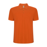 Polo corta in maglia piqué 220 g/m2 Roly Direct Pegaso Premium color arancione seconda vista
