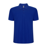 Polo corta in maglia piqué 220 g/m2 Roly Direct Pegaso Premium color blu reale seconda vista