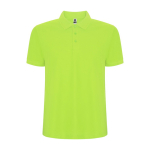 Polo corta in maglia piqué 220 g/m2 Roly Direct Pegaso Premium color verde fluorescente seconda vista